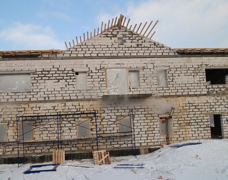 Продолжается строительство нового Винницкого филиала "Вепсского центра фольклора".
